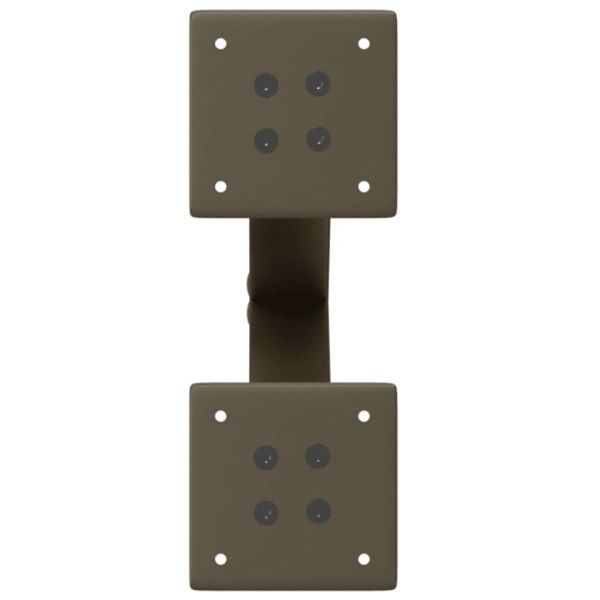 Крака за масичка за кафе, X-образни, 2 бр., естествена стомана, 38 x (42-43) см, стомана