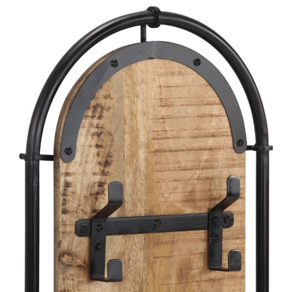 Стенни закачалки за дрехи с 4 куки 2 бр масивно дърво манго