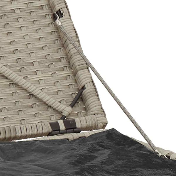 Градински табуретки с възглавници 2 бр Светло сиво 40x40x43 см