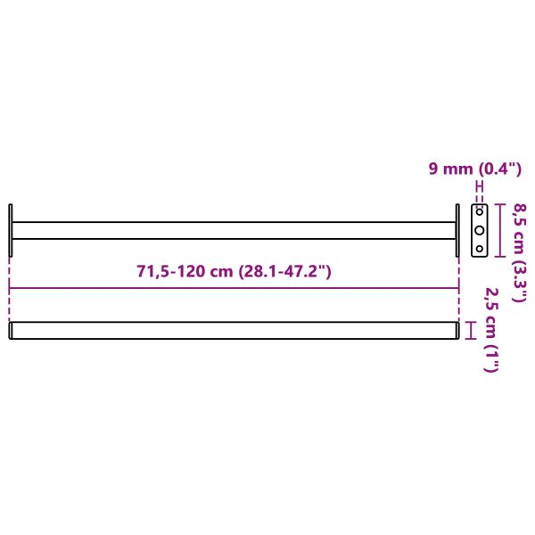 Регулируема защитна преграда за прозорци 6 pcs Бял Стомана