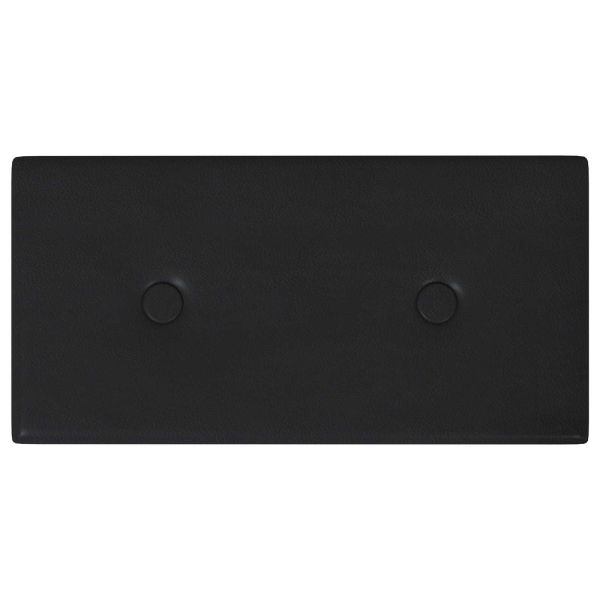 Стенно табло за легло 12 pcs Черен 30 x 15 cm Изкуствена