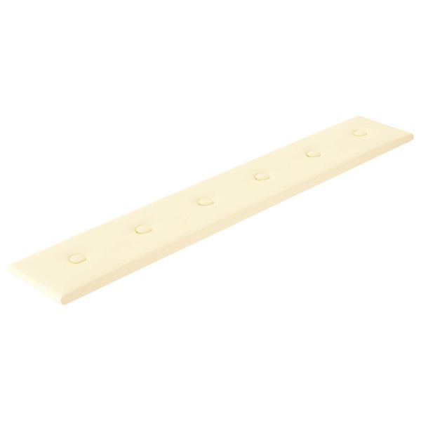 Стенно табло за легло 12 pcs Крем 90 x 15 cm Изкуствена