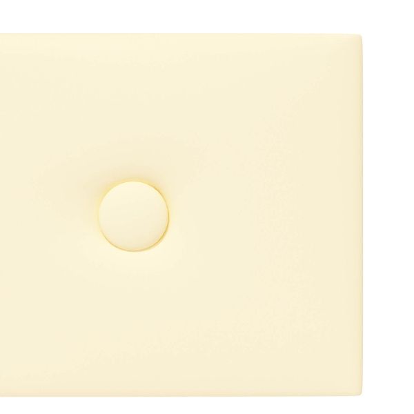 Стенно табло за легло 12 pcs Крем 90 x 15 cm Изкуствена