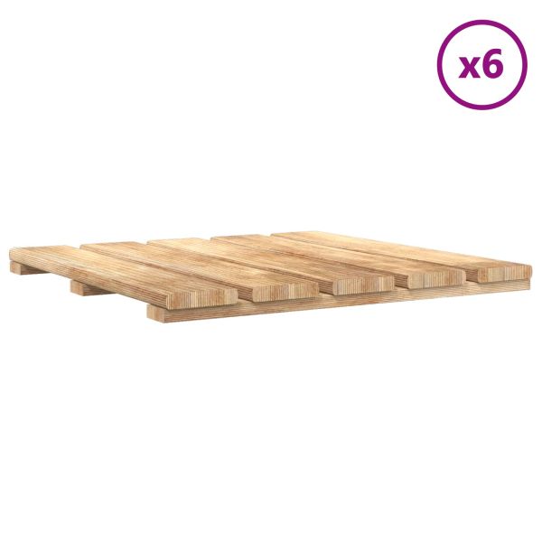 Плочка за decking 6 pcs Кафяво 50 x 50 cm