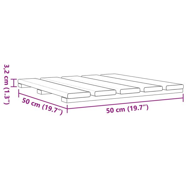 Плочка за decking 6 pcs Кафяво 50 x 50 cm