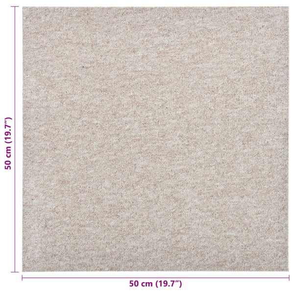 Килим 20 pcs Светло бежово 50 x 50 cm 100% Полипропилен