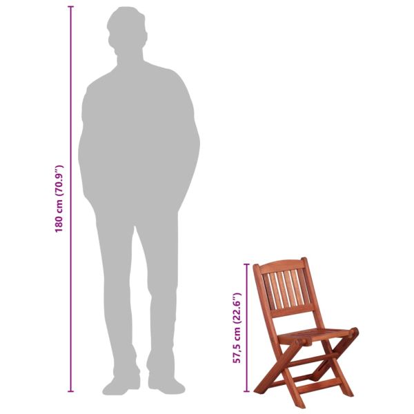 Детски трапезни столове 2 бр масивно евкалиптово дърво
