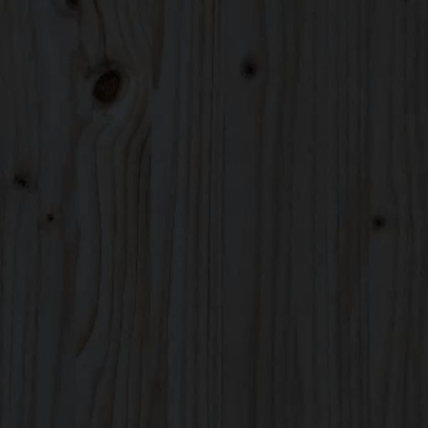 Дневно легло, черно, 90x190 см, борово дърво масив