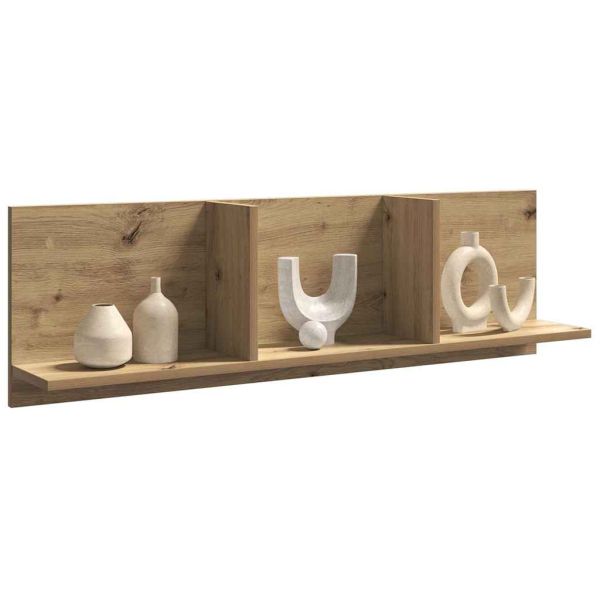 Стенен шкаф, 100x16,5x30 см, дъб артизан, инженерно дърво