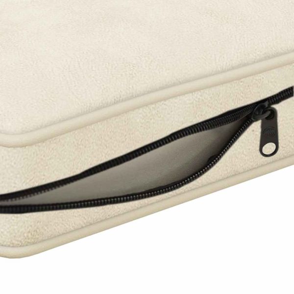 Кучешки диван, кремав, 72x45x30 см, плюш