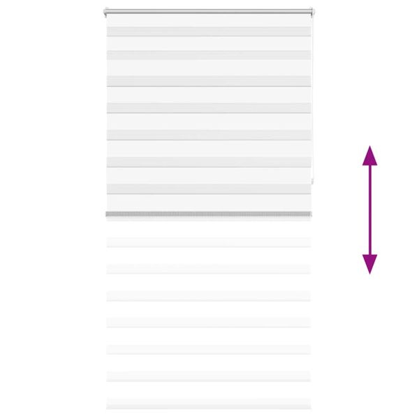 Зебра щора 120,9x230 см Ширина на плат 116,7 см бяла