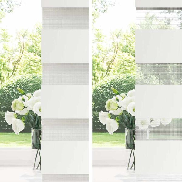 Зебра щора 120,9x230 см Ширина на плат 116,7 см бяла