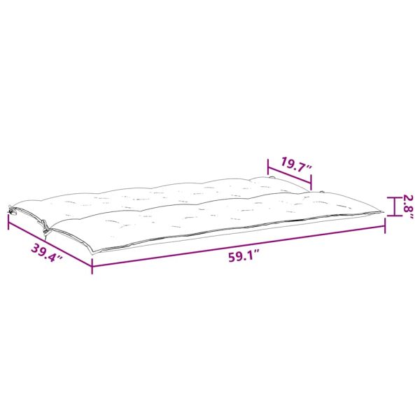 Възглавница за градинска пейка черна 150x(50+50)x7 см оксфорд