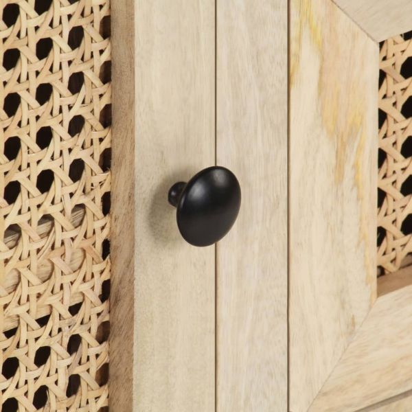 Бюфет, 60x35x70 см, мангово дърво масив и тръстика