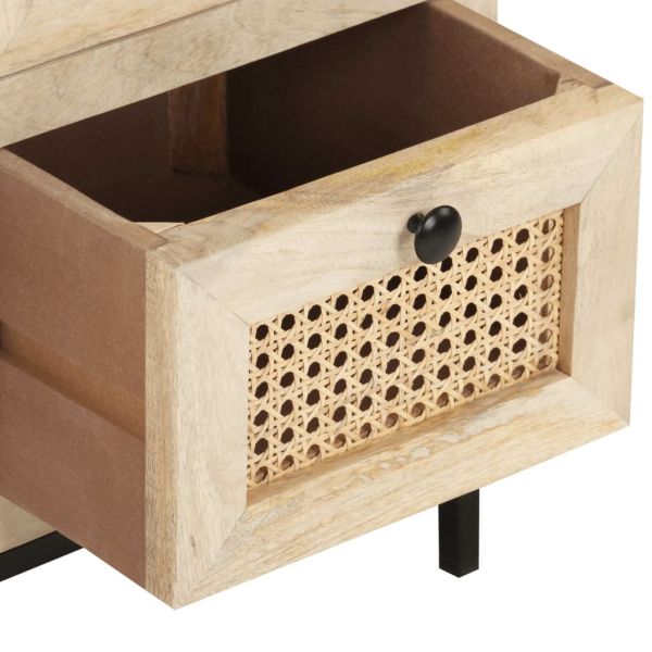 Бюфет, 60x35x70 см, мангово дърво масив и тръстика