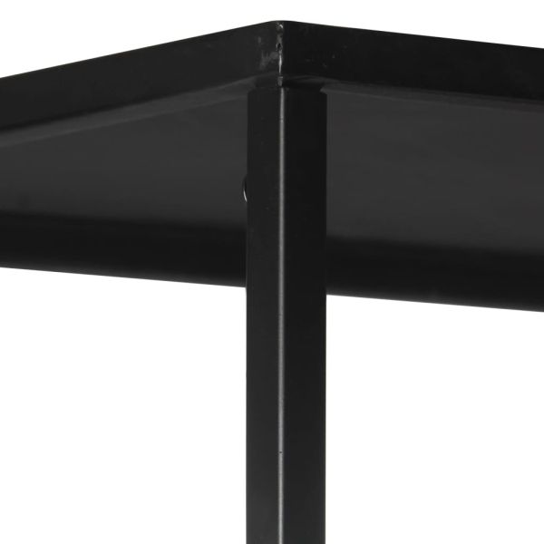 Шкаф за книги, 90x35x180 см, грубо мангово дърво и желязо