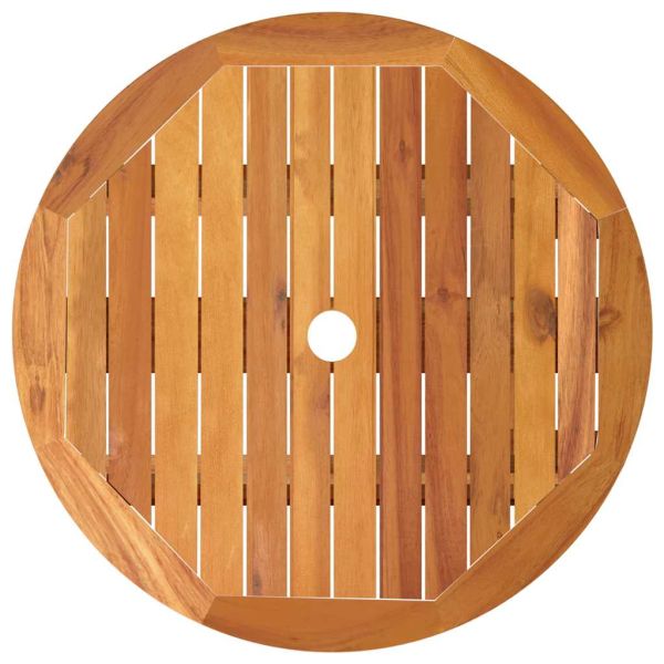 Сгъваема градинска маса, Ø60x75 см, евкалипт масив