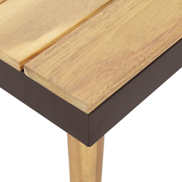 8-местен градински лаундж комплект с възглавници акация масив