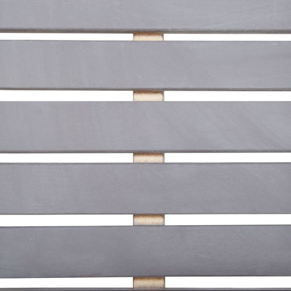 Градински трапезен комплект, 5 части, сив, акация масив