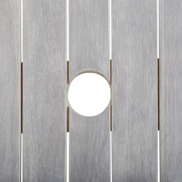 Градински трапезен комплект, 5 части, сив, акация масив