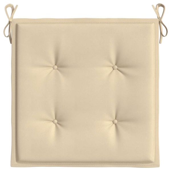 Възглавници за столове 4 бр бежови 40x40x4 см Оксфорд плат
