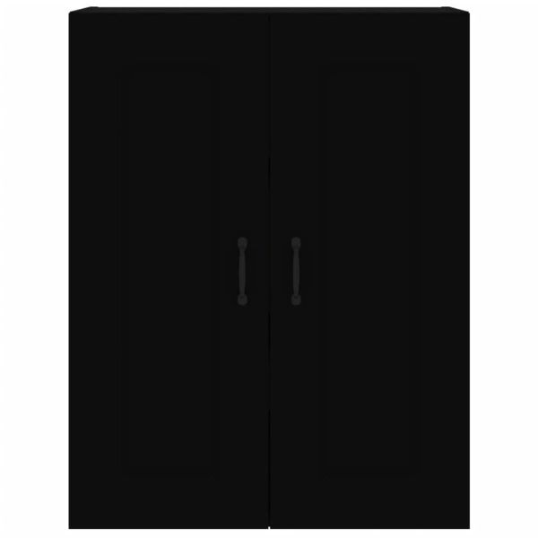 Окачен стенен шкаф, черен, 69,5x32,5x90 см