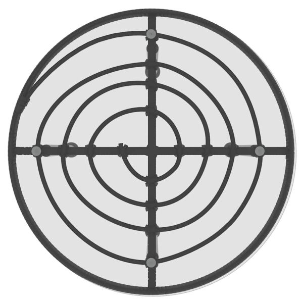 Градински трапезен комплект, 3 части, черен, полиратан