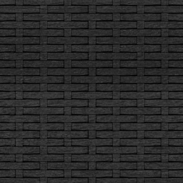 Градински лаундж комплект с възглавници 2 части черен полиратан