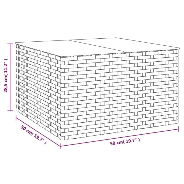 Градински лаундж комплект с възглавници 2 части черен полиратан