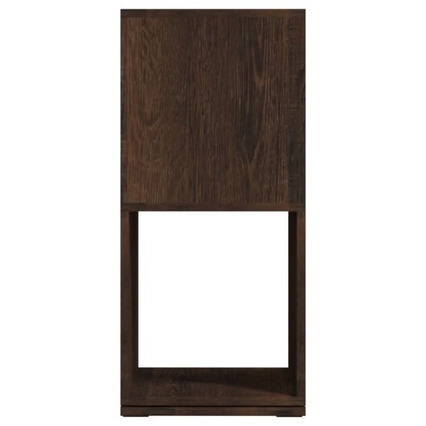 Въртящ се шкаф, опушен дъб, 34,5x34,5x75,5 см, инженерно дърво