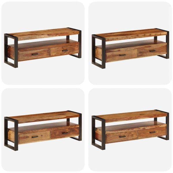 ТВ шкаф, 120x35x45 см, акациево дърво масив