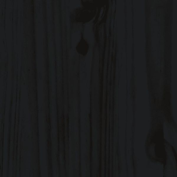 Разтегателна дневно легло черно 2x(90x200)см борово дърво масив