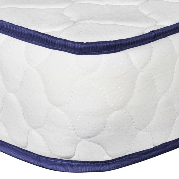 Легло с матрак от мемори пяна, бяло, изкуствена кожа, 90x200 см