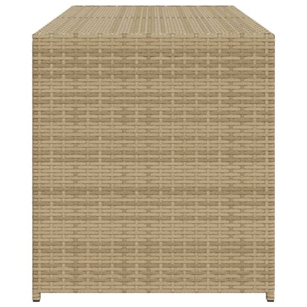 Градински сандък за съхранение, микс бежово, 283 л, полиратан