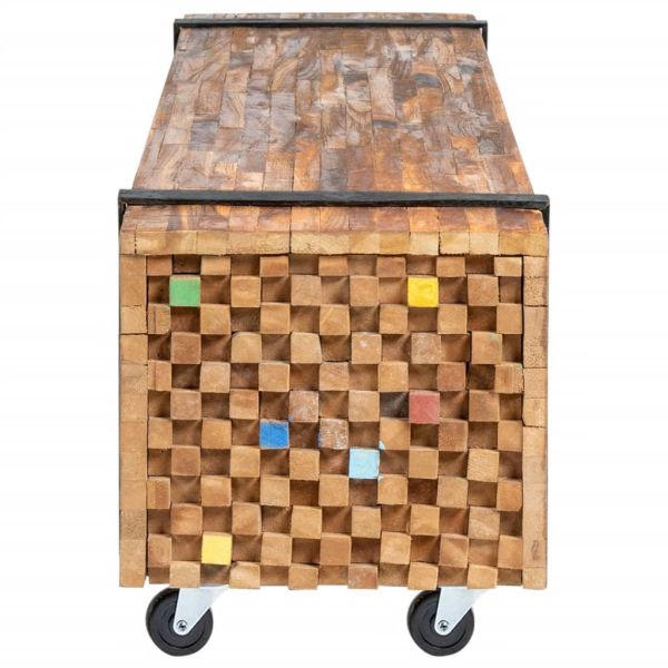 ТВ поставка, 110x30x32,5 см, тиково дърво масив