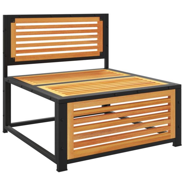 Градинско кресло без подлакътници, с възглавници, акация масив