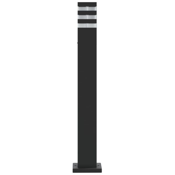 Външна подова лампа, черна, 80 см, алуминий