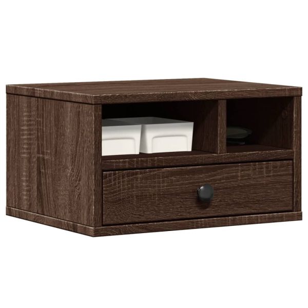 Стойка за принтер, кафяв дъб, 40x32x22,5 см, инженерно дърво