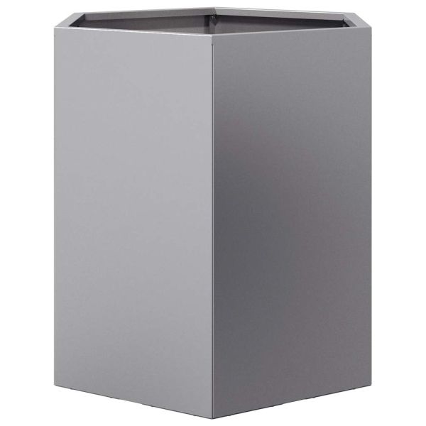 Градинска кашпа, шестоъгълна, 46x40x45 см, поцинкована стомана