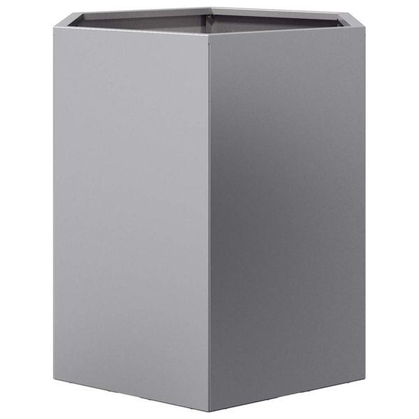 Градинска кашпа, шестоъгълна, 46x40x45 см, поцинкована стомана