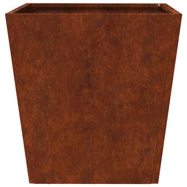 Градински саксии 2 бр. 40x40x40 см Изветряла стомана