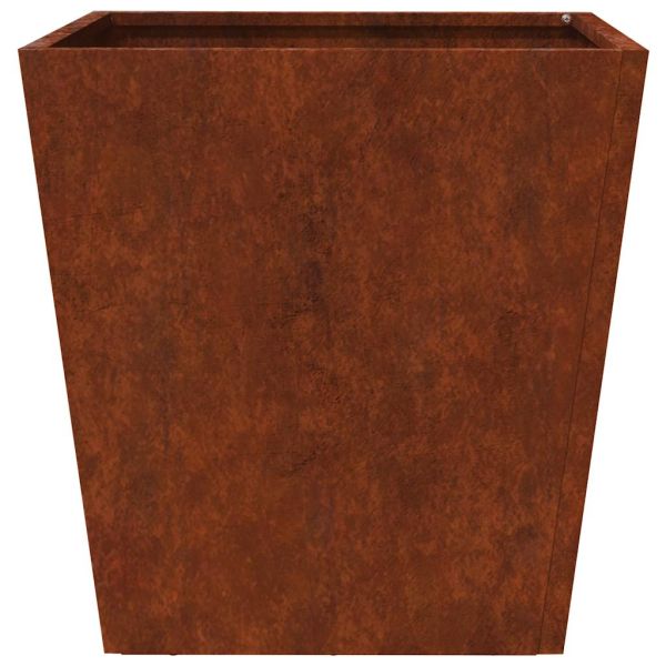 Градински саксии 2 бр. 40x40x40 см Изветряла стомана