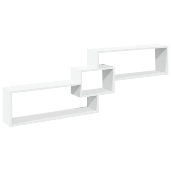 Стенен шкаф, 158x18x53 см, бял, инженерно дърво