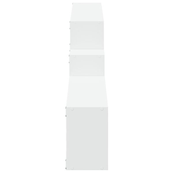 Стенен шкаф, 158x18x53 см, бял, инженерно дърво