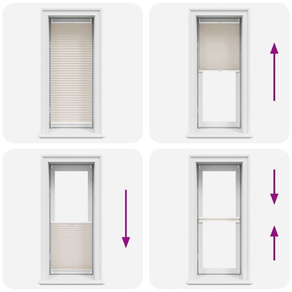 Плисирана щора 50 х 150 см, цвят крем