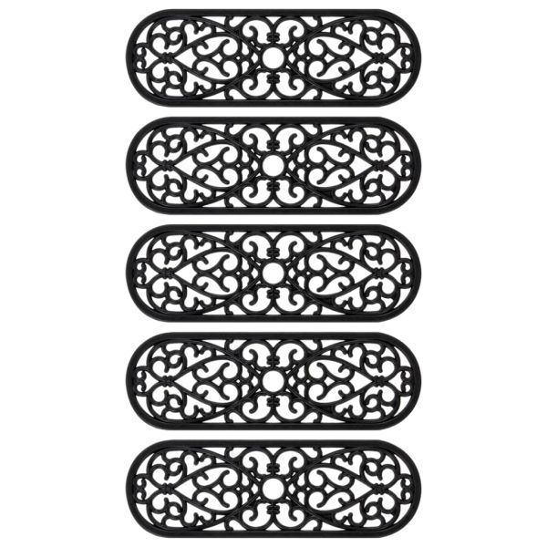 Постелки за стъпала 5 бр 25x75 см гума