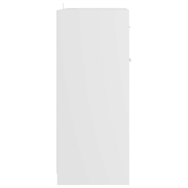 Шкаф за баня, бял, 60x33x80 см, инженерно дърво