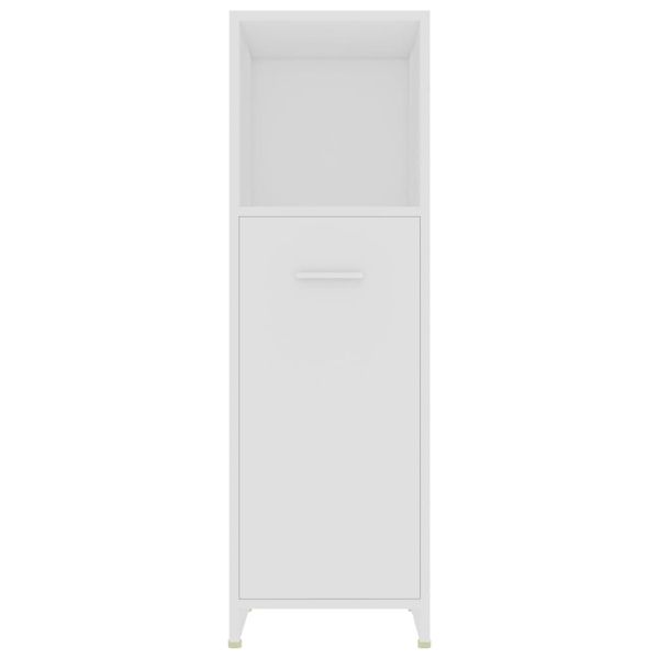 Комплект мебели за баня от 4 части, бял