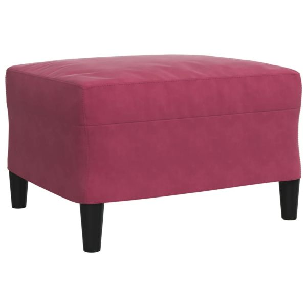 Комплект дивани от 4 части с възглавници, виненочервен, кадифе