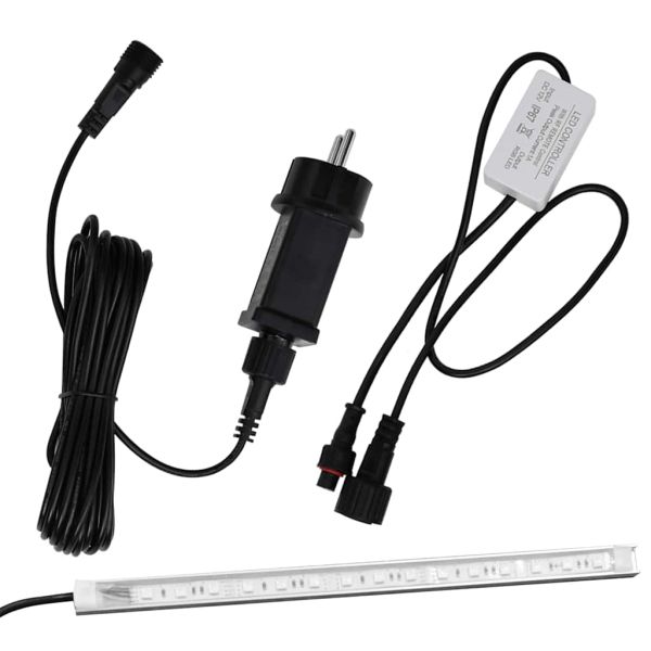 Фонтан за басейн с RGB светодиоди, акрил, 50 см